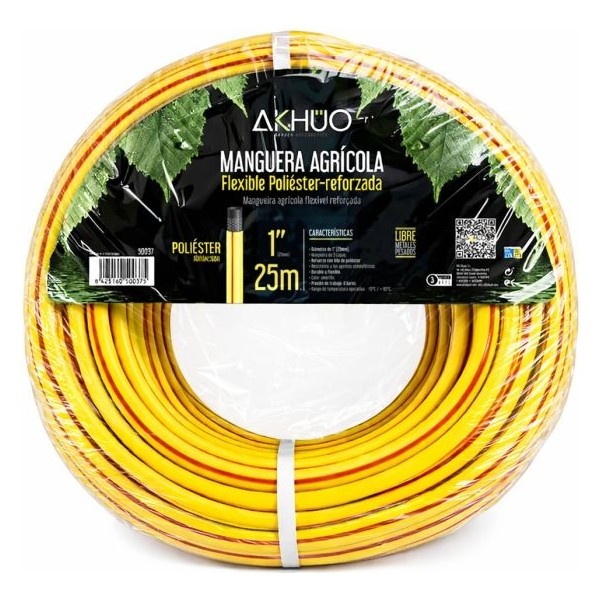 Manguera agricola flexible 1" 25m