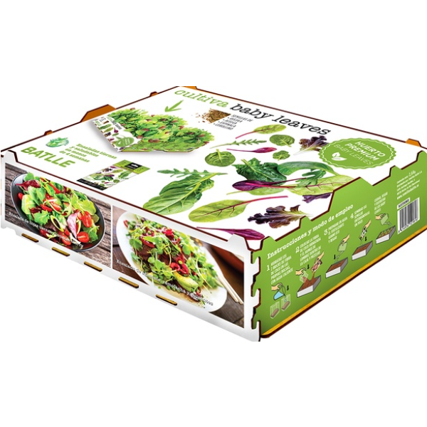 Caja de ensaladas baby leaves 40 x 29 x 10,5 cm